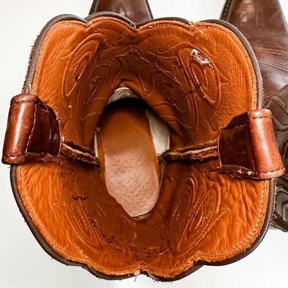 ❌SOLD Black Jack Goat Leather Cowgirl Boots Handmade Tan Women’s Size 7 - Picture 8 of 10